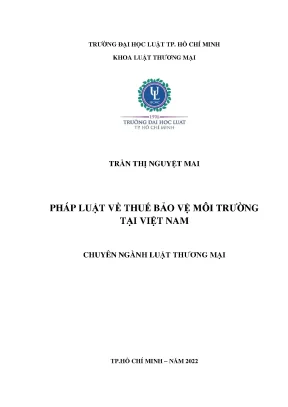 Pháp luật về thuế bảo vệ môi trường tại việt nam