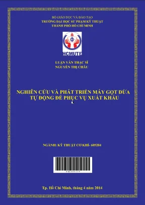Nghiên cứu và phát triển máy gọt dừa tự động để phục vụ xuất khẩu