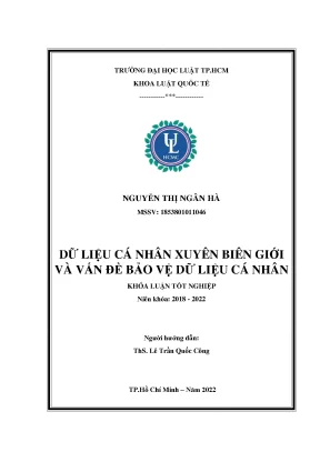 Dữ liệu cá nhân xuyên biên giới và vấn đề bảo vệ dữ liệu cá nhân