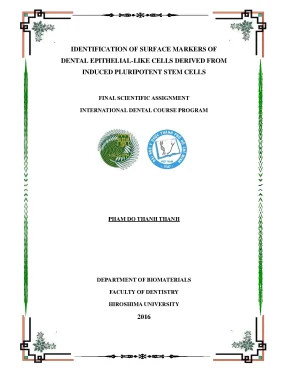 Final scientific assignment international dental course program