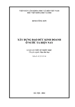Xây dựng đạo đức kinh doanh ở nước ta hiện nay