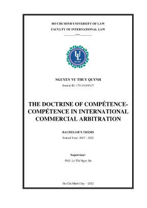 The doctrine of compétencecompétence in international commercial arbitration