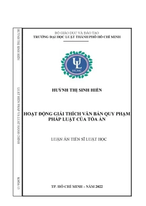 Hoạt động giải thích văn bản quy phạm pháp luật của tòa án