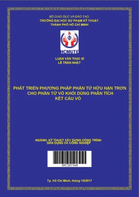 Phát triển phương pháp phần tử hữu hạn trơn cho phần tử vỏ khối dùng phân tích kết cấu vỏ