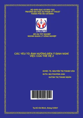 Các yếu tố ảnh hưởng đến ý định nghỉ việc của thế hệ z