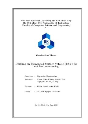 Building an unmanned surface vehicle usv for wet land monitoring