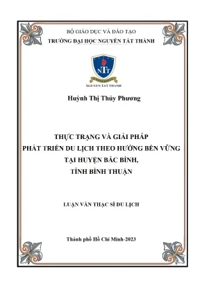 Thực trạng và giải pháp phát triển du lịch theo hướng bền vững tại huyện bắc bình tỉnh bình thuận
