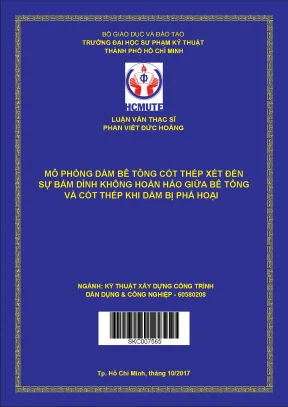 Mô phỏng dầm bê tông cốt thép xét đến sự bám dính không hoàn hảo giữa bê tông và cốt thép khi dầm bị phá hoại