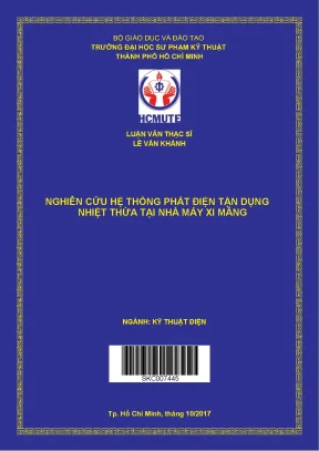 Nghiên cứu hệ thống phát điện tận dụng nhiệt thừa tại nhà máy xi măng