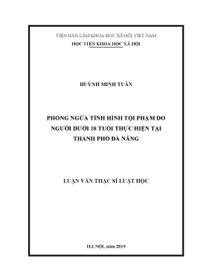 Phòng ngừa tình hình tội phạm do người dưới 18 tuổi thực hiện trên địa bàn thành phố đà nẵng