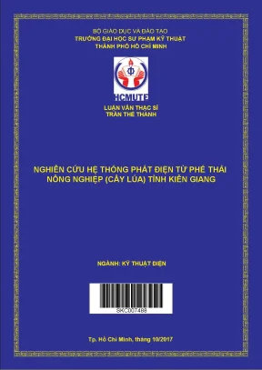 Nghiên cứu hệ thống phát điện từ phế thải nông nghiệp cây lúa tỉnh kiên giang