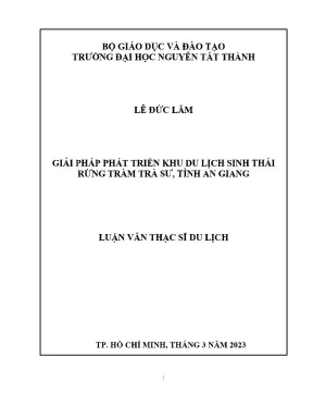 Giải pháp phát triển khu du lịch sinh thái rừng tràm trà sư tỉnh an giang