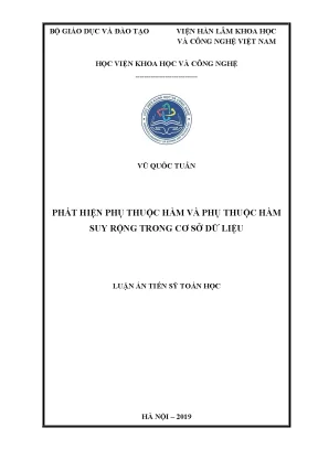 Phát hiện phụ thuộc hàm và phụ thuộc suy rộng trong cơ sở dữ liệu