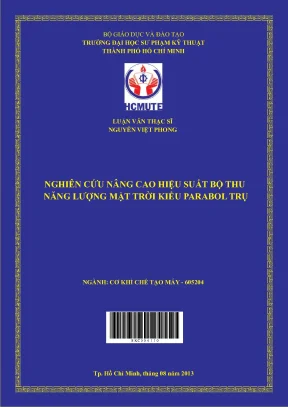 Nguyên cứu nâng cao hiệu suất bộ thu năng lượng mặt trời kiểu parabol trụ