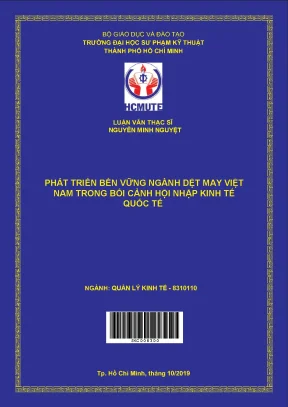 Phát triển bền vững ngành dệt may việt nam trong bối cảnh hội nhập kinh tế quốc tế