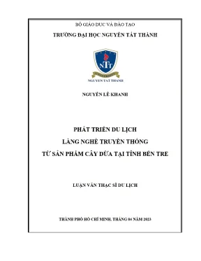 Phát triển du lịch làng nghề truyền thống từ sản phẩm cây dừa tại tình bến tre