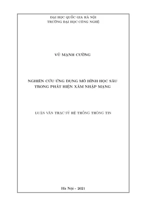 Nghiên cứu ứng dụng mô hình học sâu trong phát hiện xâm nhập mạng