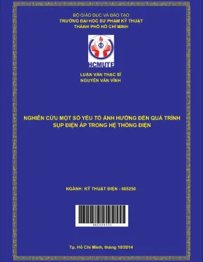 Nghiên cứu một số yếu tố ảnh hưởng đến quá trình sụp đổ điện áp trong hệ thống điện