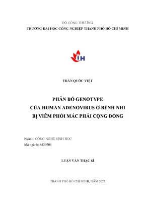 Phân bố genotype của human adenovirus ở ệnh nhi bị viêm phổi mắc phải cộng đồng