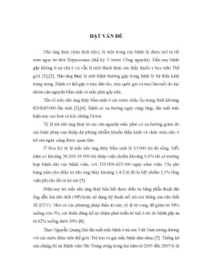 Nghiên cứu một số căn nguyên đặc điểm lâm sàng chẩn đoán hình ảnh và sự phát triển sau phẫu thuật não úng thủy ở trẻ em