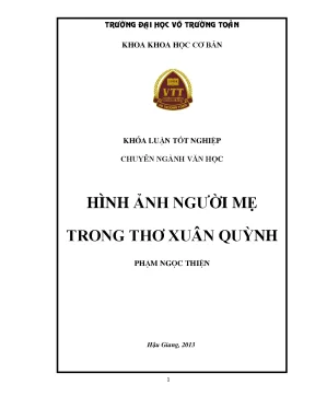 Hình ảnh người mẹ trong thơ xuân quỳnh