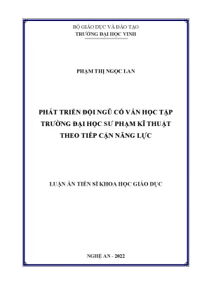 Phát triển đội ngũ cố vấn học tập trường đại học sư phạm kỹ thuật theo tiếp cận năng lực 2