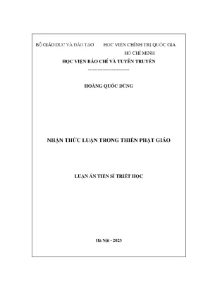 Nhận thức luận trong thiền phật giáo