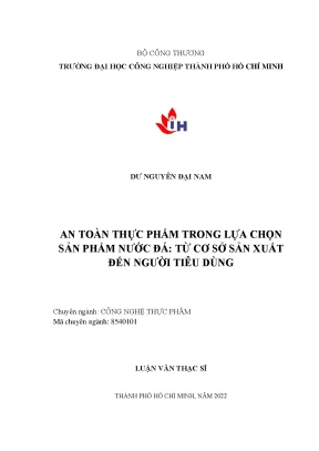 An toàn thực phẩm trong lựa chọn sản phẩm nước đá từ cơ sở sản xuất đến người tiêu dùng