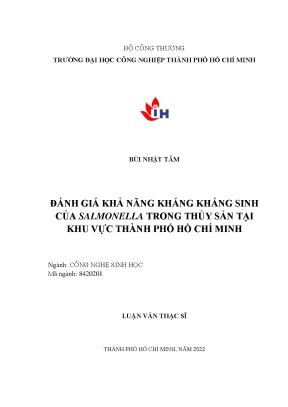 Đánh giá khả năng kháng kháng sinh của salmonella trong thủy sản tại khu vực thành phố hồ chí minh