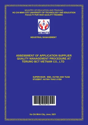 Assessment of application supplier quality management procedure at terumo bct vietnam co ltd