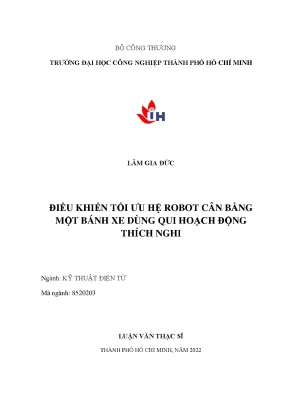 Điều khiển tối ưu hệ robot cân bằng một bánh xe dùng qui hoạch động thích nghi