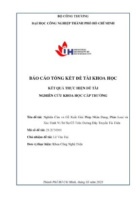 Nghiên cứu và đề xuất giải pháp nhận dạng phân loại và xác định vị trí sự cố trên đường dây truyền tải điện báo