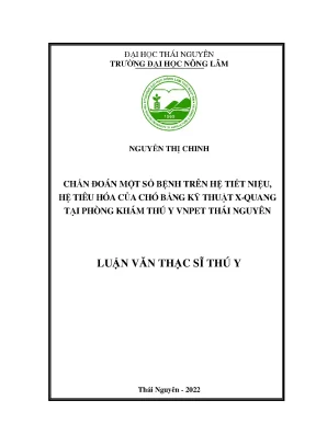 Chẩn đoán một số bệnh trên hệ tiết niệu hệ tiêu hóa của chó bằng kỹ thuật x quang tại phòng khám thú y vnpet thái nguyên
