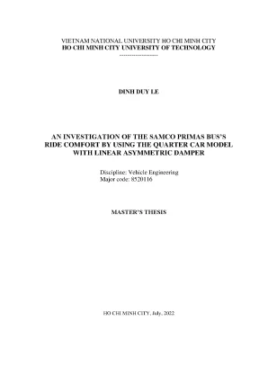 An investigation of the samco primas buss ride comfort by using the quarter car model with linear asymmetric damper