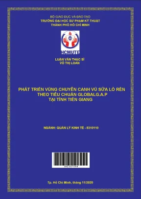 Phát triển vùng chyên canh vú sữa lò rèn theo tiêu chuẩn globalg a p tại tỉnh tiền giang