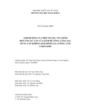 Ảnh hưởng của một số yếu tố chính đến ứng xử cắt của dầm bê tông căng sau dùng cáp không bám dính gia cường tấm cfrp gfrp