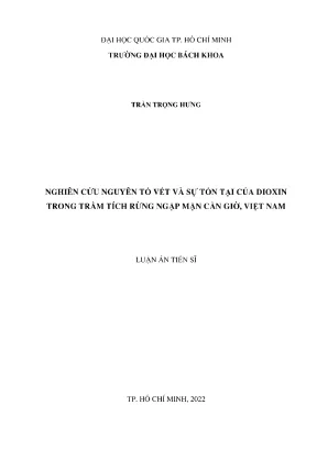 Nghiên cứu nguyên tố vết và sự tồn tại của dioxin trong trầm tích rừng ngập mặn cần giờ việt nam