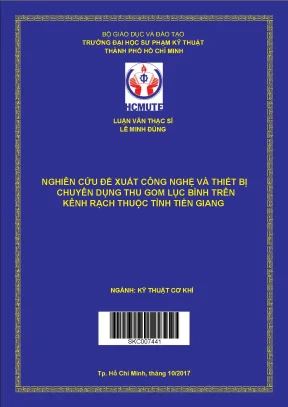 Nghiên cứu đề xuất công nghệ và thiết bị chuyên dụng thu gom lục bình trên kênh rạch thuộc tỉnh tiền giang
