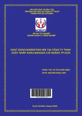 Hoạt động marketing mix tại công ty tnhh xuất nhâp khẩu bangda chi nhánh tp hcm