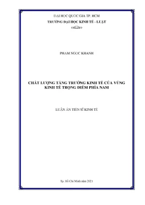 Chất lượng tăng trưởng kinh tế của vùng kinh tế trọng điểm phía nam
