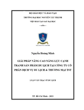 Giải pháp nâng cao năng lực cạnh tranh sản phẩm tại công ty cổ phần dịch vụ du lịch thương mại tst