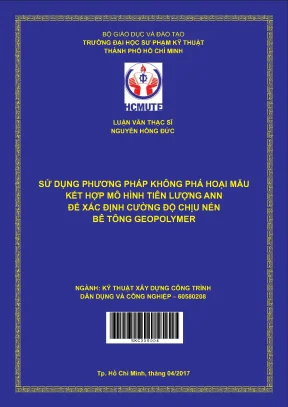 Sử dụng phương pháp không phá hoại mẫu kết hợp mô hình tiên lượng ann để xác định cường độ chịu nén bê tông geopolymer