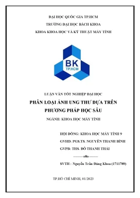 Phân loại ảnh ung thư dựa trên phương pháp học sâu