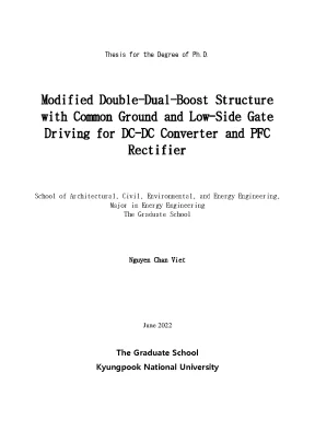 Modified double dual boost structure with common ground and low side gate driving for dc dc converter and pfc rectifier