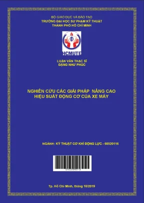 Nghiên cứu các giải pháp nâng cao hiệu suất động cơ xe máy