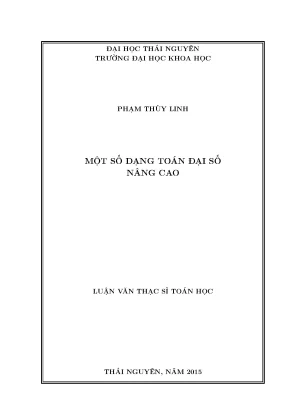 Một số dạng toán đại số nâng cao