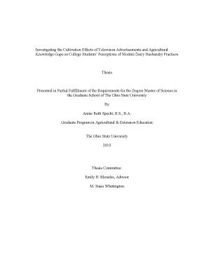Investigating the cultivation effects of television advertisements and agricultural knowledge gaps on college students perceptions of modern dairy husbandry practices