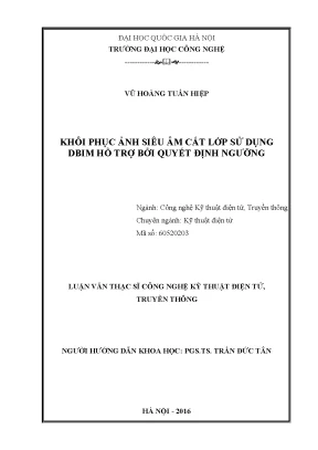 Khôi phục ảnh siêu âm cắt lớp sử dụng dbim hỗ trợ bởi quyết định ngưỡng