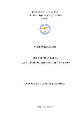Duy trì nhân tài tại các ngân hàng thương mại việt nam