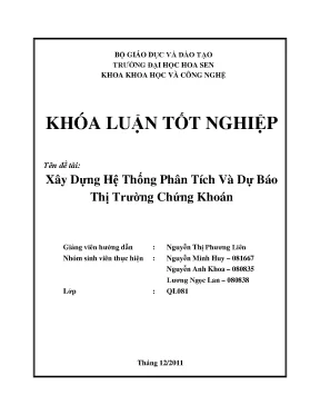 Xây dựng hệ thống phân tích và dự báo thị trường chứng khoán